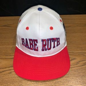 Vintage 90s Babe Ruth Signature Series Laser Blockhead Snapback Hat